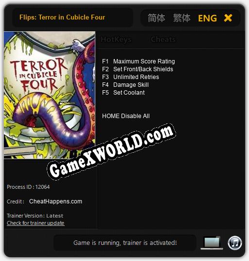 Трейнер для Flips: Terror in Cubicle Four [v1.0.9]