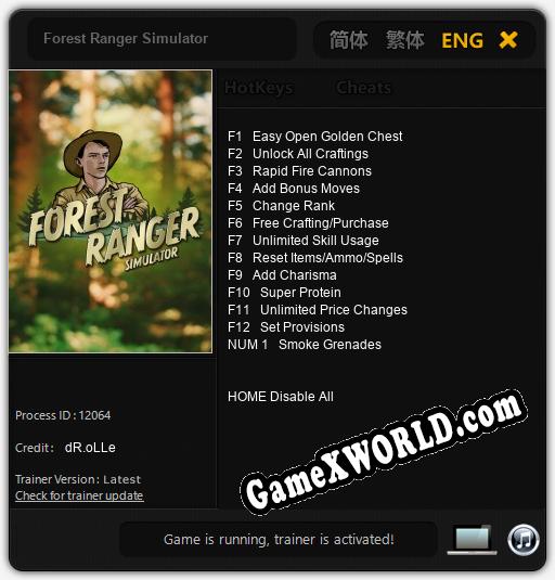 Forest Ranger Simulator: Читы, Трейнер +13 [dR.oLLe]