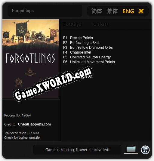 Трейнер для Forgotlings [v1.0.1]
