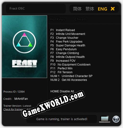 Fract OSC: Читы, Трейнер +14 [MrAntiFan]