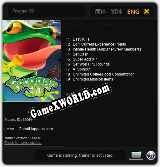 Frogger 3D: Трейнер +9 [v1.6]
