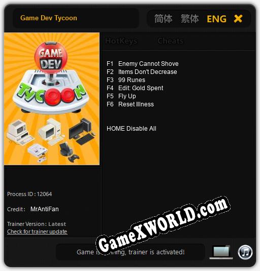 Game Dev Tycoon: Читы, Трейнер +6 [MrAntiFan]