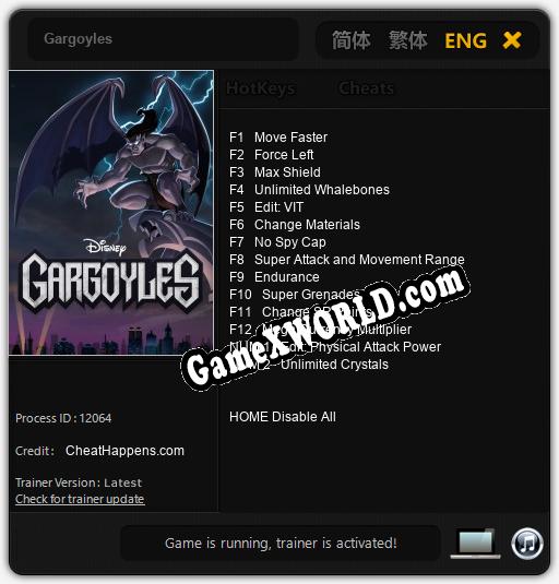 Gargoyles: Читы, Трейнер +14 [CheatHappens.com]