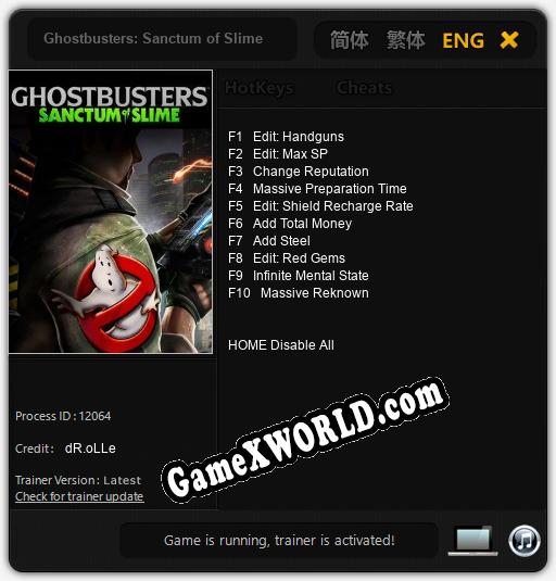 Ghostbusters: Sanctum of Slime: Читы, Трейнер +10 [dR.oLLe]
