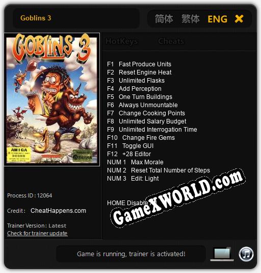 Goblins 3: ТРЕЙНЕР И ЧИТЫ (V1.0.61)