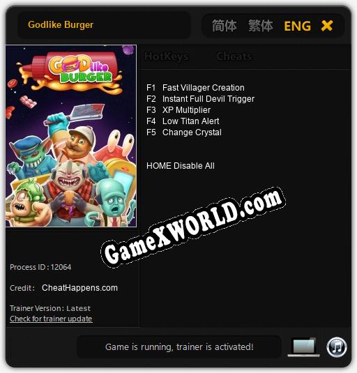 Godlike Burger: Трейнер +5 [v1.2]