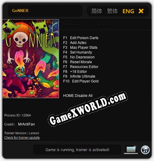 GoNNER: ТРЕЙНЕР И ЧИТЫ (V1.0.7)