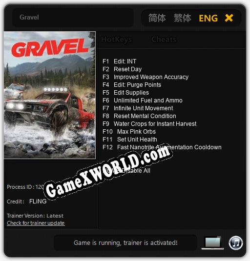 Gravel: Трейнер +12 [v1.6]