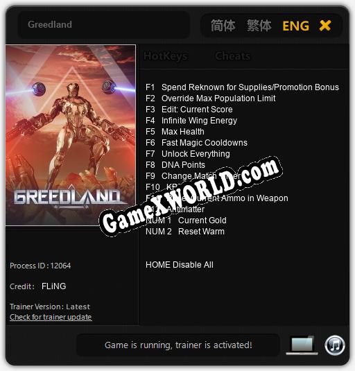 Greedland: Трейнер +14 [v1.9]