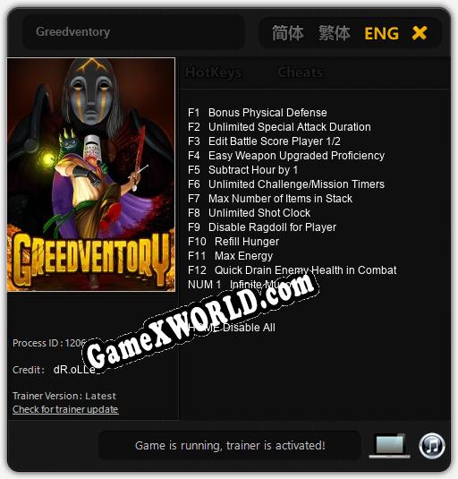Greedventory: Трейнер +13 [v1.8]