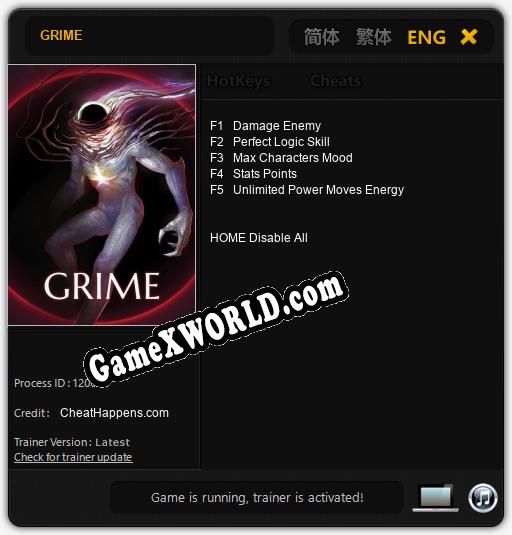Трейнер для GRIME [v1.0.9]