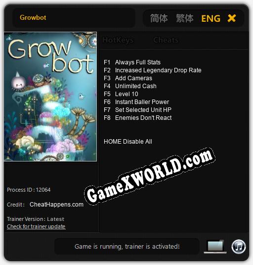 Growbot: Читы, Трейнер +8 [CheatHappens.com]