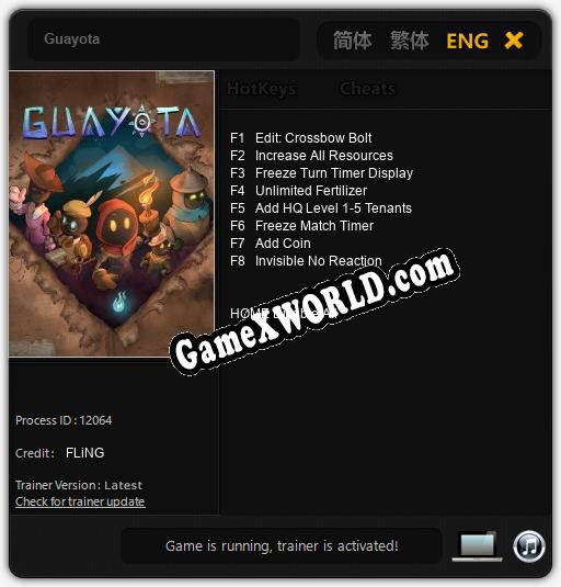 Guayota: ТРЕЙНЕР И ЧИТЫ (V1.0.16)