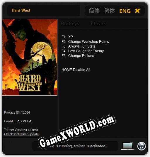 Трейнер для Hard West [v1.0.2]