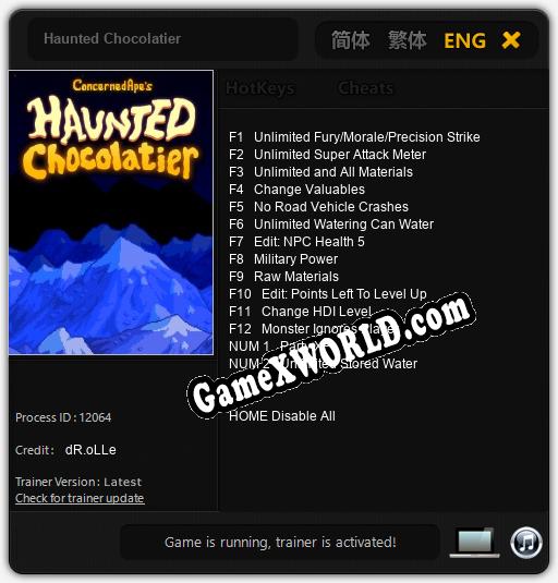 Haunted Chocolatier: ТРЕЙНЕР И ЧИТЫ (V1.0.15)