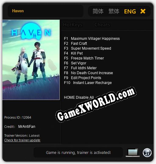 Haven: ТРЕЙНЕР И ЧИТЫ (V1.0.77)