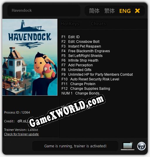 Havendock: Читы, Трейнер +13 [dR.oLLe]