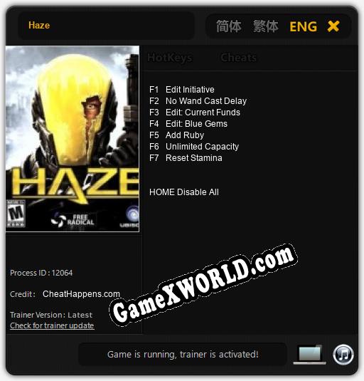 Haze: Трейнер +7 [v1.3]