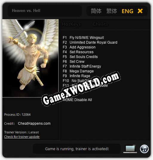 Heaven vs. Hell: Читы, Трейнер +11 [CheatHappens.com]