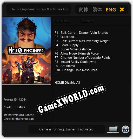 Hello Engineer: Scrap Machines Constructor: Трейнер +10 [v1.6]