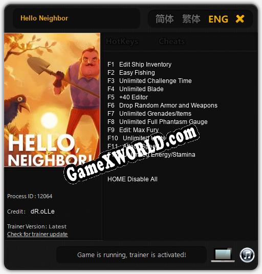 Hello Neighbor: Читы, Трейнер +12 [dR.oLLe]