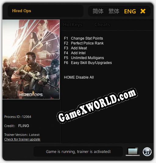 Hired Ops: Трейнер +6 [v1.5]
