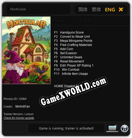 Horticular: Трейнер +11 [v1.9]