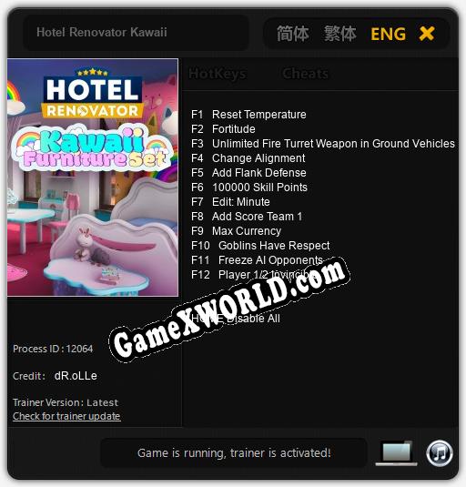 Hotel Renovator Kawaii: Читы, Трейнер +12 [dR.oLLe]