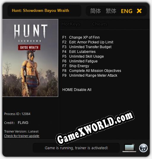 Hunt: Showdown Bayou Wraith: Трейнер +9 [v1.1]