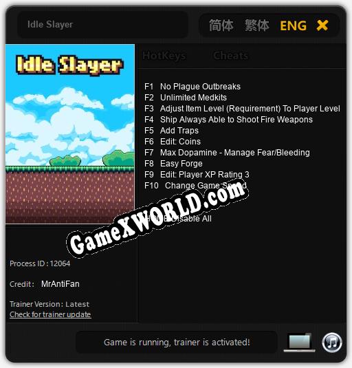 Idle Slayer: Читы, Трейнер +10 [MrAntiFan]