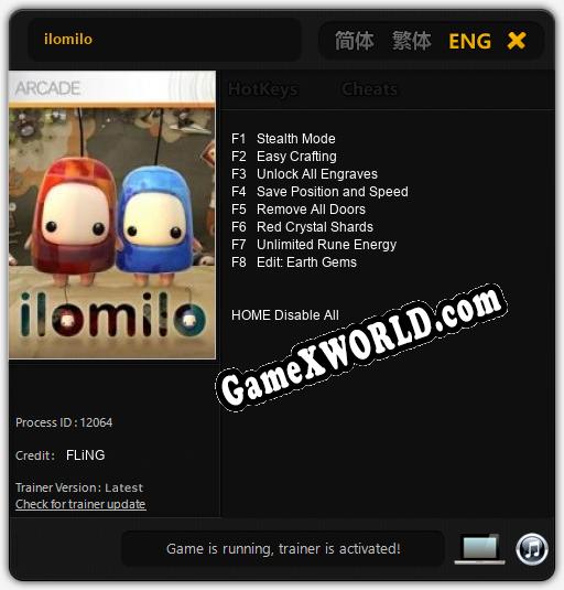 ilomilo: ТРЕЙНЕР И ЧИТЫ (V1.0.85)