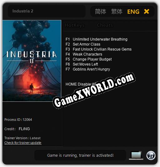 Трейнер для Industria 2 [v1.0.8]