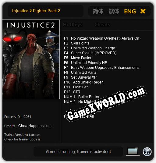 Трейнер для Injustice 2 Fighter Pack 2 [v1.0.4]