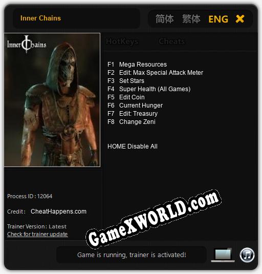Inner Chains: Трейнер +8 [v1.5]