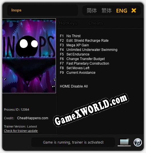Inops: Читы, Трейнер +9 [CheatHappens.com]