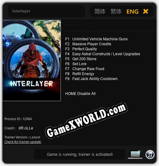 Interlayer: Трейнер +7 [v1.8]