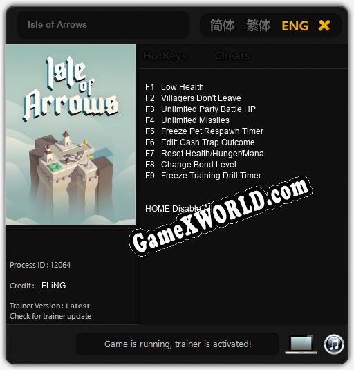 Isle of Arrows: Трейнер +9 [v1.2]