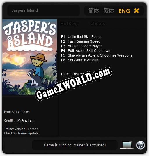 Jaspers Island: Читы, Трейнер +6 [MrAntiFan]