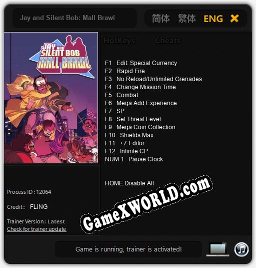 Трейнер для Jay and Silent Bob: Mall Brawl [v1.0.9]