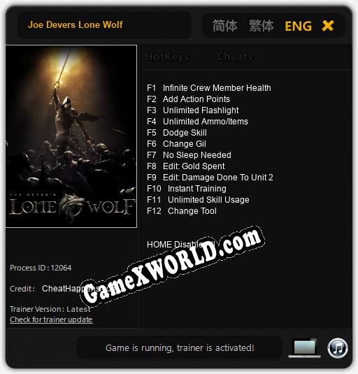 Joe DeverвЂ™s Lone Wolf: Трейнер +10 [v1.9]