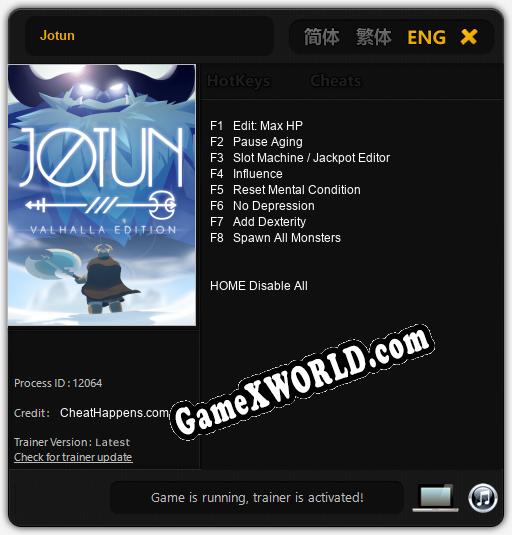 Jotun: Трейнер +8 [v1.3]