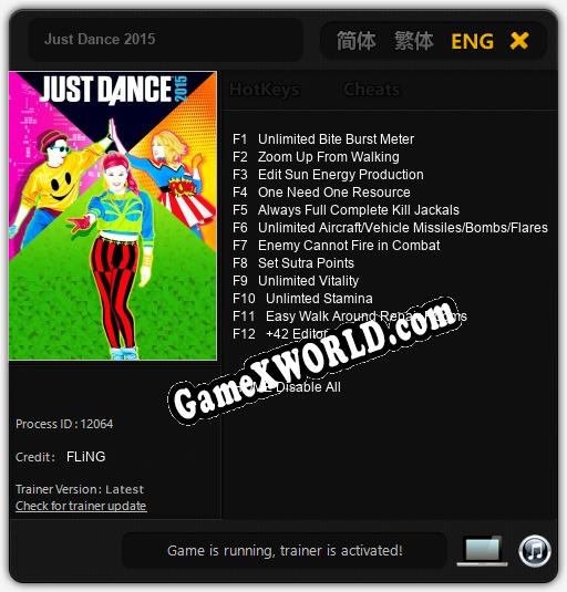 Just Dance 2015: Читы, Трейнер +12 [FLiNG]