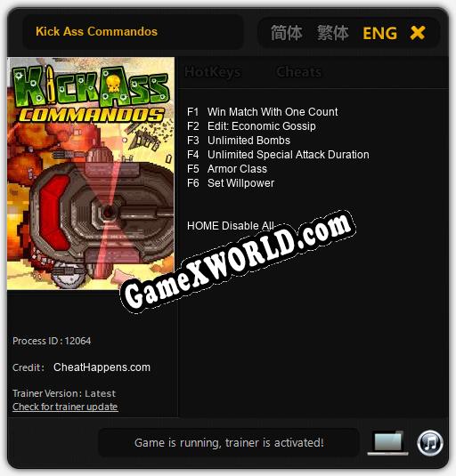 Трейнер для Kick Ass Commandos [v1.0.2]