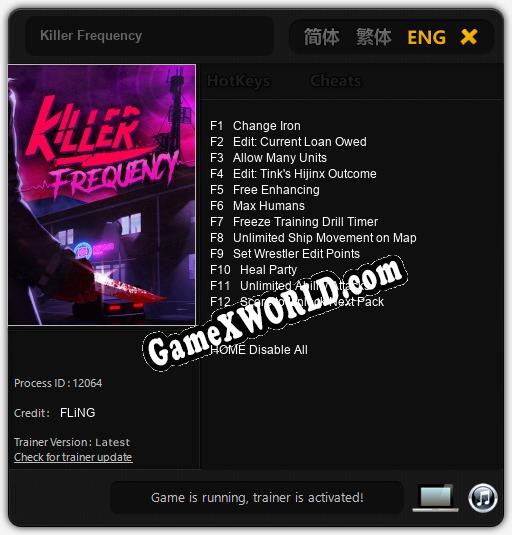 Killer Frequency: Читы, Трейнер +12 [FLiNG]
