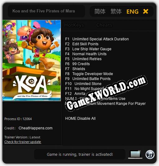 Koa and the Five Pirates of Mara: Трейнер +14 [v1.4]