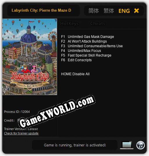 Labyrinth City: Pierre the Maze Detective: Читы, Трейнер +6 [FLiNG]