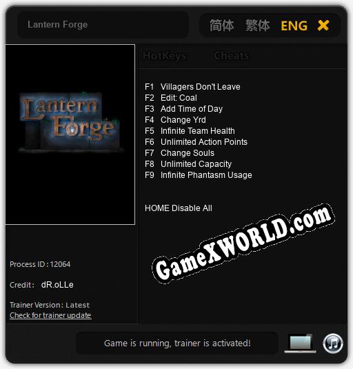 Lantern Forge: Трейнер +9 [v1.6]