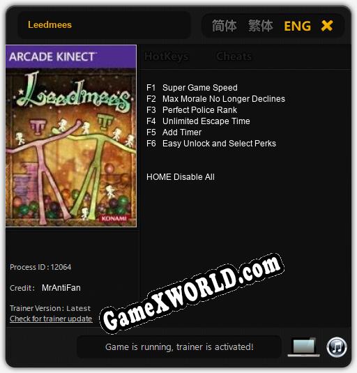 Трейнер для Leedmees [v1.0.4]