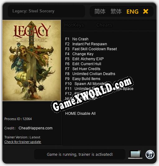 Legacy: Steel Sorcery: ТРЕЙНЕР И ЧИТЫ (V1.0.52)