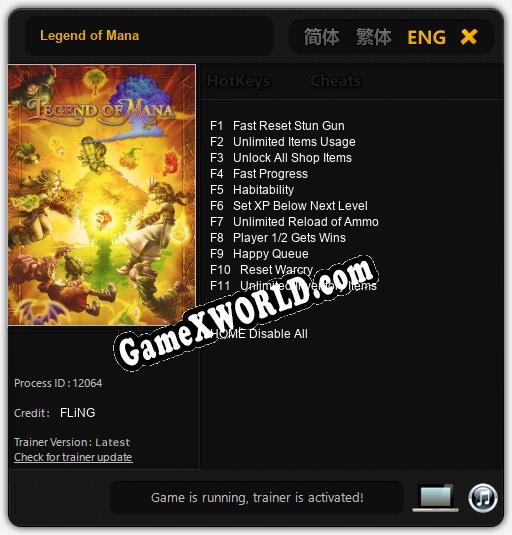 Legend of Mana: Читы, Трейнер +11 [FLiNG]